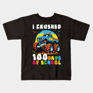 100 Days of School Monster Truck 100th Day of School Kids T-Shirt